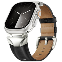 Bandjoy OEM Vente en gros de bracelets de montre en cuir véritable rétro Crazy Horse avec connecteurs métalliques, bracelets de remplacement pour Apple Watch Ultra 4