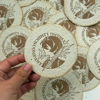 Sous-verres en carton épais personnalisés en typographie, gaufrés, pour café, bar, paysage urbain, vente en gros, fournitures artisanales pour fêtes
