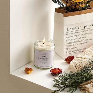 Frasco de Vidrio Transparente para Velas de 240 ml con Tapas de Rosca de 8 oz, Admite Personalización con Logotipo - Product Image 3