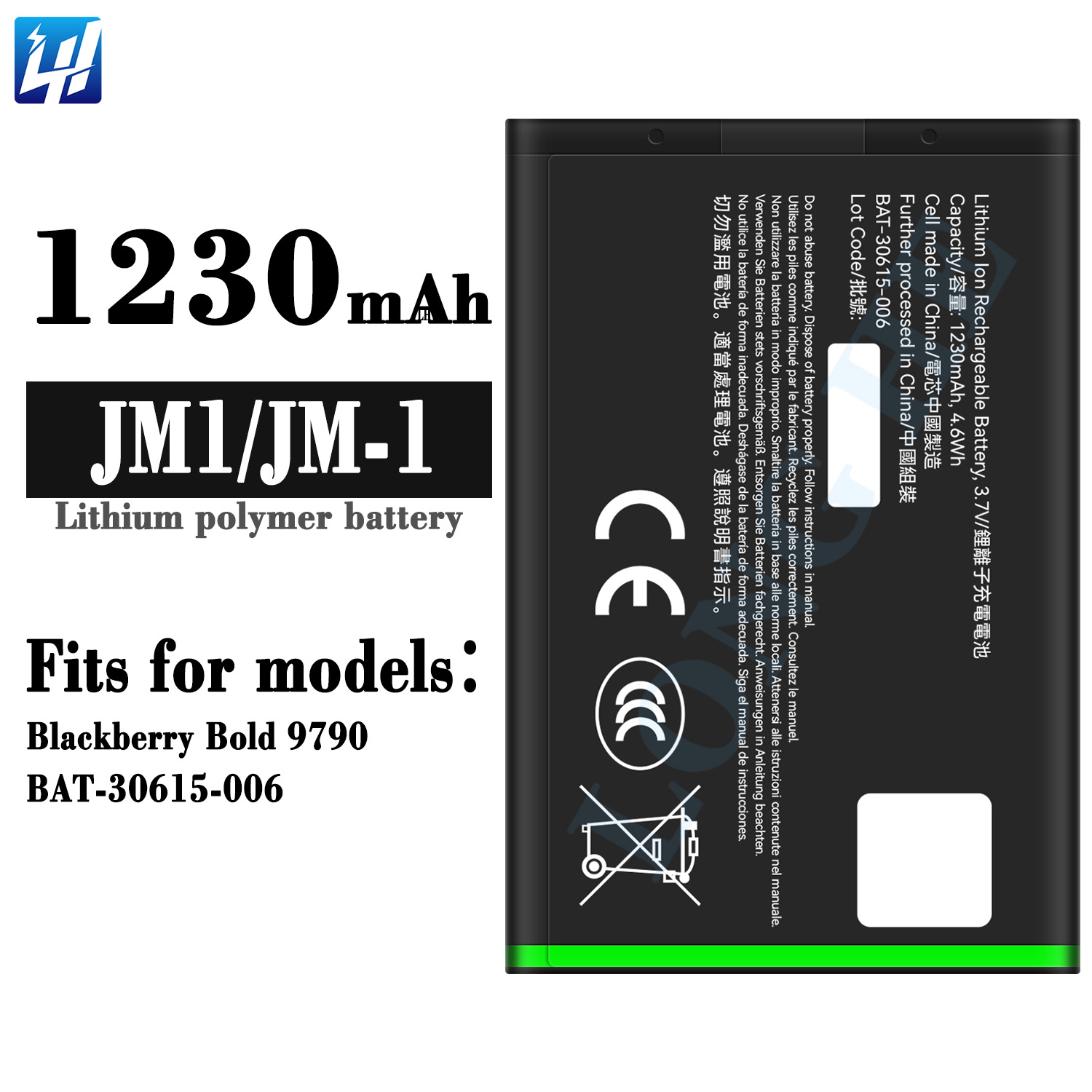 Pour Blackberry Bold 9790 BAT-30615-006