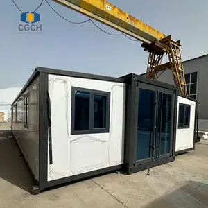 CGCH Maison modulaire de luxe extensible de 40 pieds avec énergie solaire salle de réunion préfabriquée bureau entrepôt maison mobile pliable