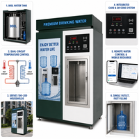 Station de remplissage d'eau en libre-service pour la communauté commerciale, avec réservoir en acier inoxydable de 800 L, stérilisation, carte IC, code QR et recharge à distance