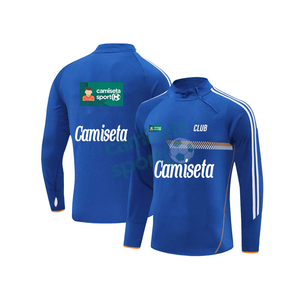 ヴィンテージフットボールクラブハーフジッププルオーバースウェットシャツスタイリッシュな長袖アスレチックトレーニングトップ多用途快適アウターウェア - Product Image 3