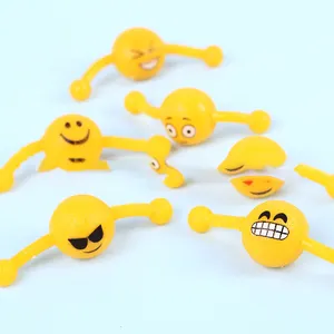 High Quality Hot Tricky Vent Simulation Smiley Poo Toy Kid Children Playing Catapult Slingshot Flying Sticky Poo Toy