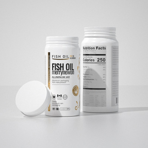 Botella de Aluminio Premium para Envasado de Cápsulas de Vitaminas, Envase Metálico Vacío para Suplementos de Aceite de Pescado y Almacenamiento de Omega-3 - Product Image 1