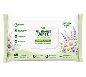 Toallitas Húmedas <span class=keywords><strong>Desechables</strong></span> Biodegradables <span class=keywords><strong>para</strong></span> Inodoro, Ecológicas y Compatibles con los Sistemas de Inodoro, <span class=keywords><strong>para</strong></span> la Higiene Personal de <span class=keywords><strong>Adultos</strong></span> - Product Image 1