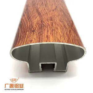 中国佛山工厂批发价格非常便宜的铝型材玻璃栏杆木饰面铝型材铝