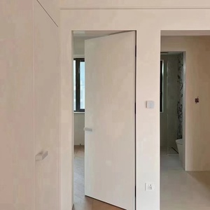 Puerta de losa de madera <span class=keywords><strong>roja</strong></span> hecha a medida, aleación de aluminio, respetuosa con el medio ambiente, puerta interior abatible sin pintura, nuevo fabricante - Product Image 1