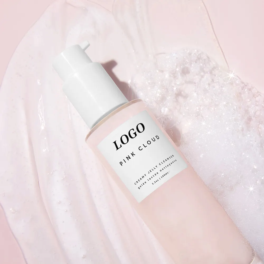 BLIW Bán Buôn Tùy Chỉnh Hữu Cơ Rose Facial Deep Cleansing Nhẹ Nhàng Tự Nhiên Màu Hồng Đám Mây Kem Jelly Cleanser Rửa Mặt