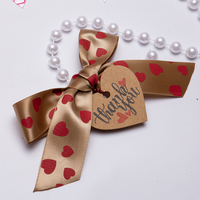 Rubans en satin personnalisés avec nœuds, rubans imprimés pour Noël, rubans de célébration pour la décoration de cadeaux, nœuds pour cadeaux floraux