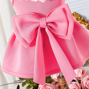 Abiti Estivi Coreani per Bambine 2026 Senza Maniche con Fiori in Pizzo Tinta Unita e Fiocco - <span class=keywords><strong>Abbigliamento</strong></span> all'Ingrosso - Product Image 4