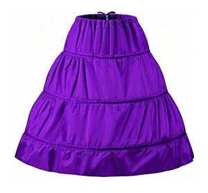 Nouvelle <span class=keywords><strong>jupon</strong></span> enfant uni, coupe trapèze, 3 cerceaux, une couche, crinoline pour enfant, avec bordure en dentelle, sous-jupe de robe, taille élastique pour enfants - Product Image 5