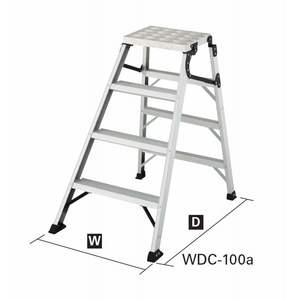Hasegawa WDC Plate-forme de travail pliante en aluminium Échelle multifonctionnelle d'entrepôt industriel en aluminium - Product Image 2