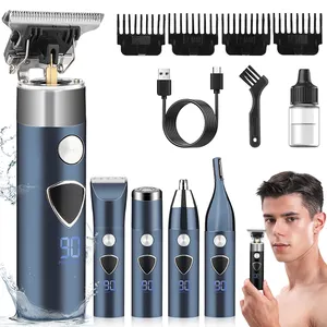 Lanumi HC-268B multifunzione 5 IN 1 Kit toelettatura elettrica per capelli ricaricabile Kit per la toelettatura del rasoio del naso trimmer