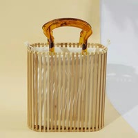 Sac à main pour femme en paille tressée fait main, grand cabas naturel