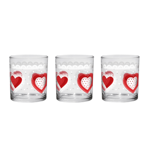 ENSEMBLE DE 3 VERRES À EAU TRANSPARENTS AVEC DÉCORATION ISOTTA OKT 220CC - Product Image 1