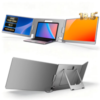 Moniteur portable 18,5 pouces FHD 1080P IPS pour extension d'écran d'ordinateur portable, double écran empilé USB-C pour bureau professionnel et affaires