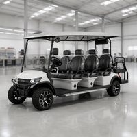 Voiturette de golf électrique 8 places à batterie lithium, facile à utiliser, avec tableau de bord numérique intelligent, vitesse 50-70 km/h, vente en gros