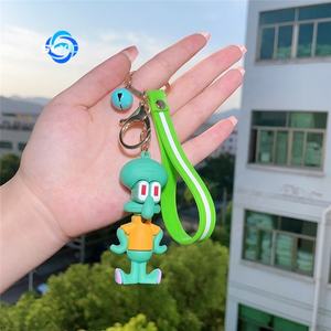 10 tipi <span class=keywords><strong>di</strong></span> regali <span class=keywords><strong>di</strong></span> decorazione Anime figura Souvenir 3d SpongeBobed personaggio in Pvc in gomma portachiavi - Product Image 6