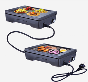 Crêpière Électrique en <span class=keywords><strong>Fonte</strong></span> Antiadhésive 800W Max, 3 Pièces Connectables, Économe en Énergie, Noire, pour Usage Domestique - Product Image 3