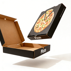 Cajas de Embalaje de Pizza Kraft Corrugadas Desechables para Alimentos con Impresión Personalizada - Product Image 5