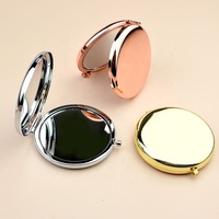 Wholesale Gold Mini Compact Pocket Mirror with Magnifying Feature Custom Logo Personalized Purse