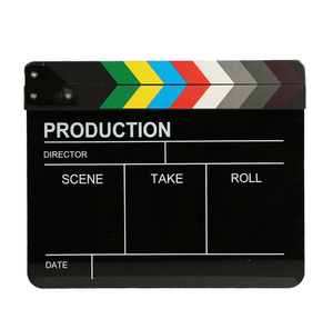 Film acrylique Film Clapboard Noir Blanc Réalisateur Film Slate-board <span class=keywords><strong>Clapper</strong></span> Board Pour Film - Product Image 1