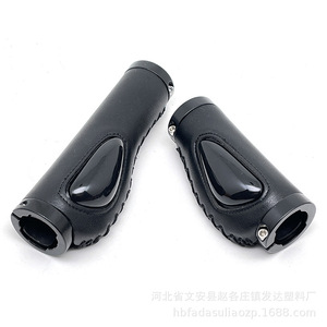 Puños para manillar de bicicleta de 22,2 mm con absorción de impactos para bicicletas de montaña, de cuero con agarre cómodo de silicona - Product Image 2