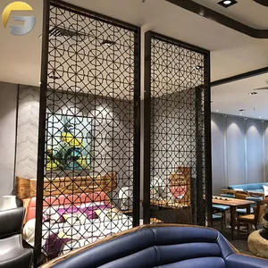 ZB0484 China Supplier Hotel Stainless Steel Room Divider Laser Cutting Partition Screens