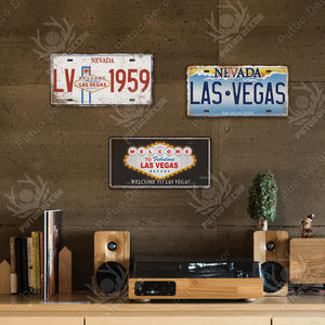 Plaque d'immatriculation de voiture <span class=keywords><strong>Las</strong></span> <span class=keywords><strong>Vegas</strong></span> en gros paysage étain métal signe pour la maison Bar décoration murale - Product Image 6