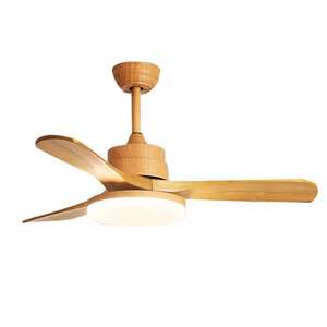 Ventilateur de plafond moderne d'intérieur décoratif intelligent avec télécommande, ventilateur suspendu en bois de luxe avec lumière LED - Product Image 1