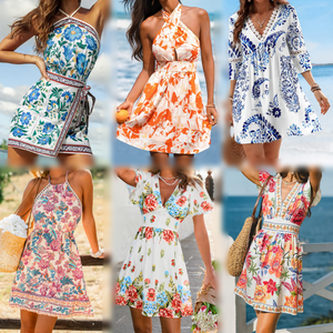 Wholesale Mixed <b>Bundle</b> Ladies Casual Summer Dresses, Used Clothing Bulk Lot Inventory for Resale - Product Image 4