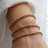 Bracelet chaîne en acier inoxydable RQ 3/5 mm, style hip-hop rock, bijoux tendance, cadeau pour femmes et hommes