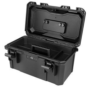 RX-FA41-BK Zware, waterdichte gereedschapskoffer |   IP67 & TSA-slot opties |   Dubbele laag PP harde schaal opbergdoos - Product Image 1