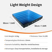 Piste de danse LED magnétique pour mariage, événementiel, scène à miroir infini 3D
