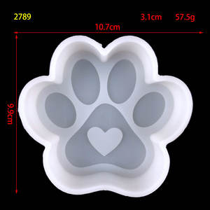 Handmade Resin Casting Molds for DIY Decorative Ornaments Ins Style Silicone <b>Love</b> cat paw <b>candle</b> fragrance Mold 2789 - Product Image 5
