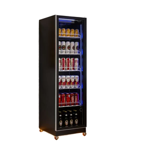 Réfrigérateur commercial <span class=keywords><strong>à</strong></span> porte vitrée simple pour boissons, avec éclairage LED, personnalisable avec logo OEM, directement de l'usine - Product Image 5