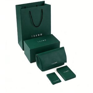 Estuche y <span class=keywords><strong>Caja</strong></span> <span class=keywords><strong>de</strong></span> Gafas <span class=keywords><strong>de</strong></span> <span class=keywords><strong>Sol</strong></span> <span class=keywords><strong>de</strong></span> Lujo <span class=keywords><strong>de</strong></span> Piel Sintética Verde Oscuro <span class=keywords><strong>para</strong></span> Almacén, con Logotipo Personalizado - Product Image 5