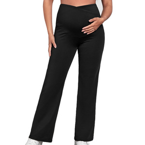 Femmes enceintes trompette ventre mince taille haute mince décontracté pantalon large - Product Image 2