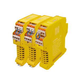 รีเลย์นิรภัย CORON SLC-3A1B24P PNP แบบสองช่องสัญญาณเข้า DC24V 3NO 1NC สำหรับม่านแสงนิรภัย พร้อมขั้วต่อราง DIN ขนาด 35 มม. - Product Image 1