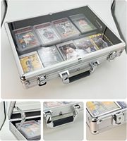 Boîte de présentation personnalisable en aluminium pour cartes, étui de transport pour cartes de sport, étui pour cartes gradées