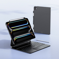 Keyboard Miaokong 2-in-1 Kompatibel dengan iPad Pro 11" M4/M5 Dilengkapi Touchpad Tiga Jari RGB Lampu Latar 7 Warna