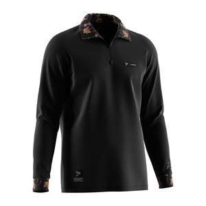 Camiseta de rendimiento sublimada de fábrica para hombre, polo de manga larga con cremallera, camisa asimétrica blanca para mujer con cuello alto - Product Image 3