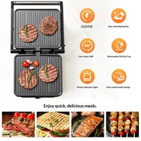 Grill électrique professionnel double contact RSC Wholesale Mini pour petit-déjeuner, sandwichs et paninis, modèle PG004