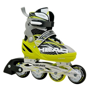 HZ HS058 Classic Patines Leather/Fabric/Mesh Outdoor Inline Roller <strong>Skates</strong> with ABEC-7 Bearing Aluminum Chassis PU Wheels <strong>Pair</strong> - Product Image 2