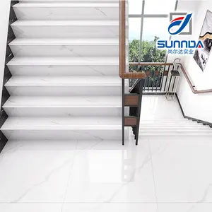 Home Decorative Foshan Supply 120x30cm Marble Pattern Design Glazed Porcelain Stair Tile