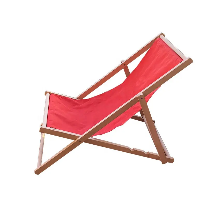 Nieuwe Stijl Mode Groothandel Opvouwbare Camping Houten Arm Strandstoel Outdoor Opvouwbaar Op Maat Houten Strandstoel