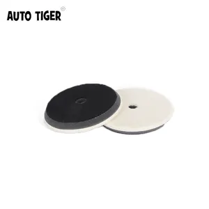 AUTO TIGER 6 인치 자동차 페인트 광택 짧은 양모 패드 평면 광택 양모 패드 양모 연마 버핑 패드 디테일