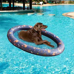 PVC Inflatable Pet Float Dog Pool Float Bed Water Raft For Dogs Swimming Floatation Aid - Product Image 3