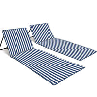 Chaise inclinable d'extérieur en polyester réglable, pliable et portable, légère, pour le jardin et les loisirs